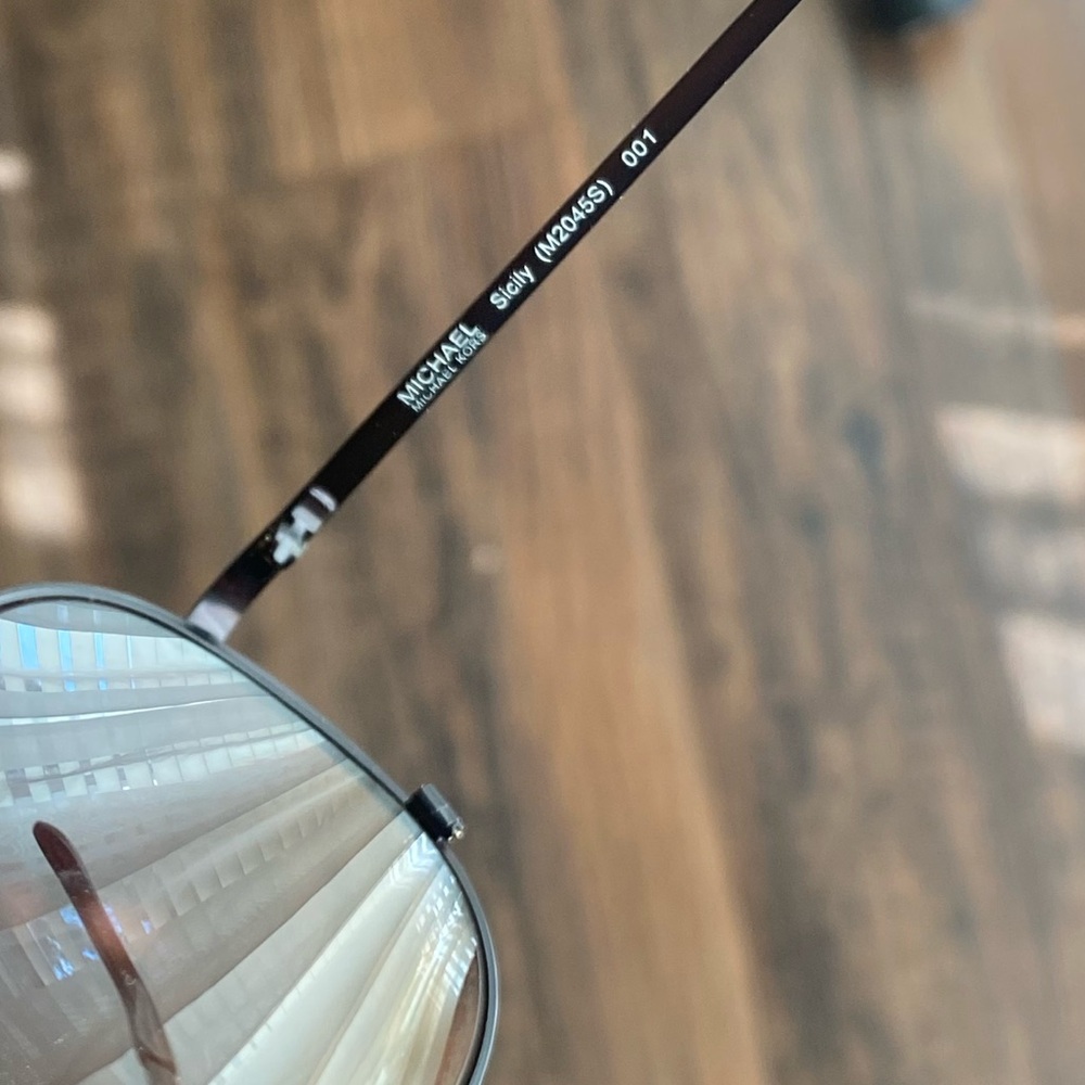 Michael Kors Black and Gold Aviator Sunglasses - Picture 6 of 7